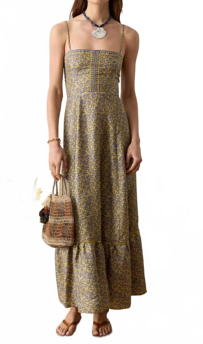 NEW BOTEH vevre maxi bodie dress in chartreuse